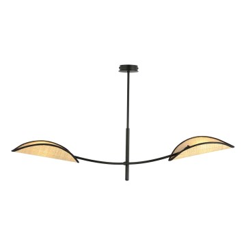 Viseći luster LOTUS 2xE14/10W/230V crna/bež