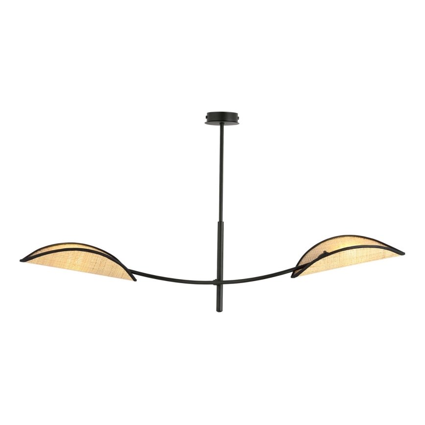 Viseći luster LOTUS 2xE14/10W/230V crna/bež