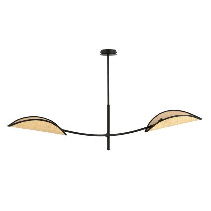 Viseći luster LOTUS 2xE14/10W/230V crna/bež