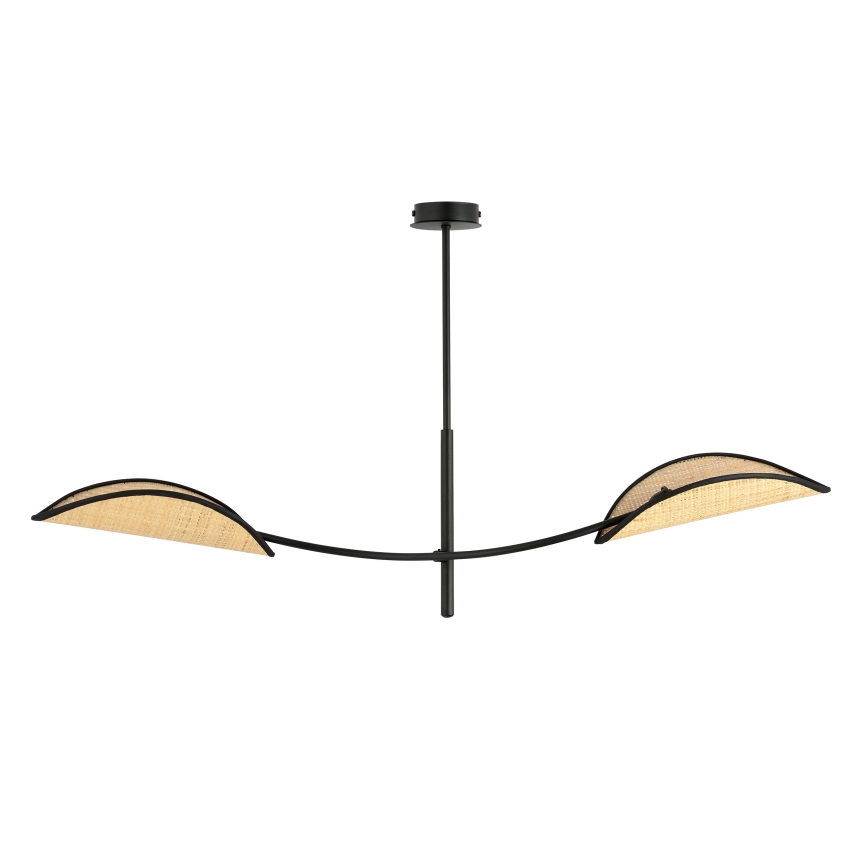 Viseći luster LOTUS 2xE14/10W/230V crna/bež