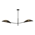 Viseći luster LOTUS 2xE14/10W/230V crna/zlatna