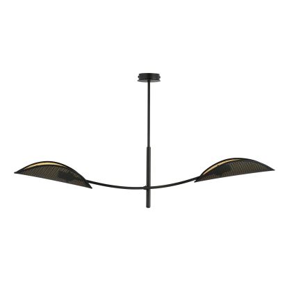 Viseći luster LOTUS 2xE14/10W/230V crna/zlatna