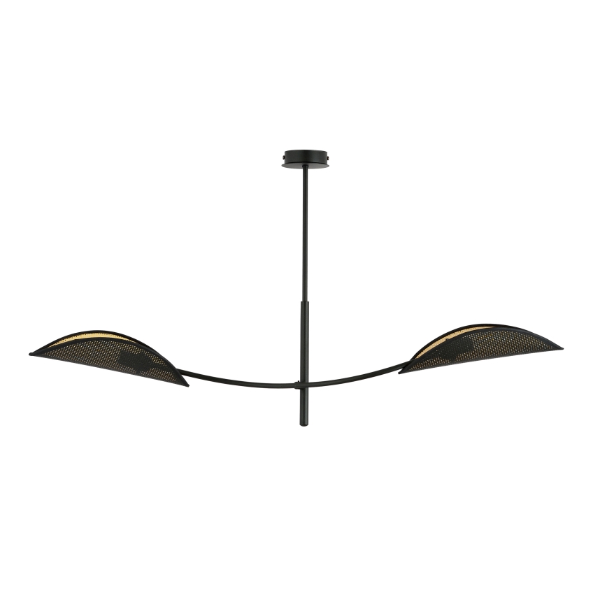 Viseći luster LOTUS 2xE14/10W/230V crna/zlatna