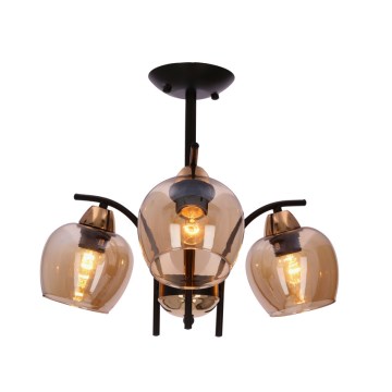 Viseći luster MERRA 3xE27/40W/230V crna/bež