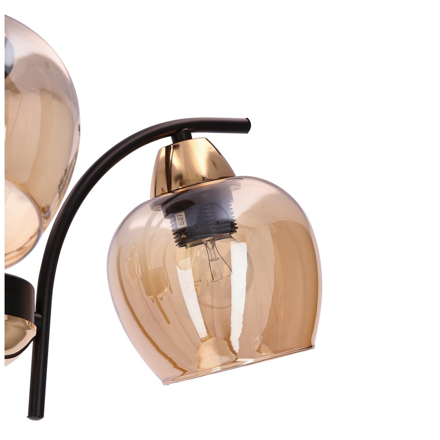 Viseći luster MERRA 3xE27/40W/230V crna/bež