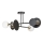 Viseći luster MINERVA 2xE27/15W + 2xE14/10W/230V crna
