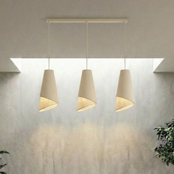 Viseći luster MODA na sajli 3xE27/15W/230V bež/ratan