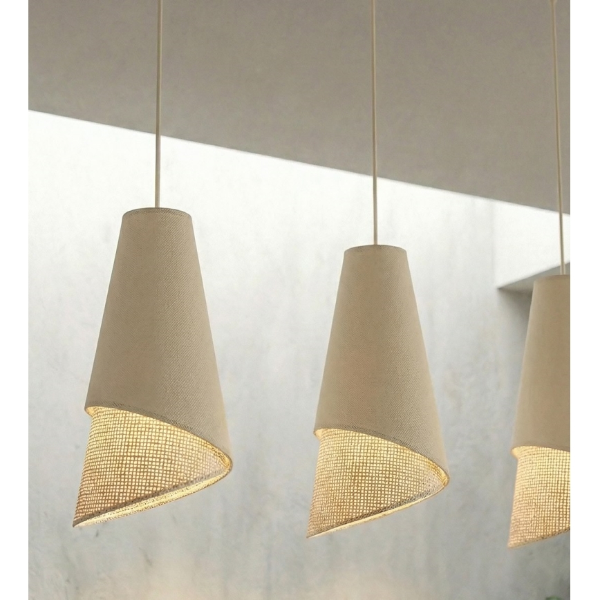 Viseći luster MODA na sajli 3xE27/15W/230V bež/ratan