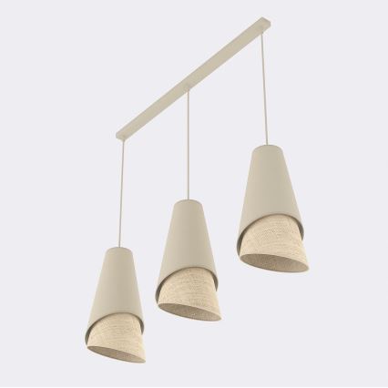 Viseći luster MODA na sajli 3xE27/15W/230V bež/ratan
