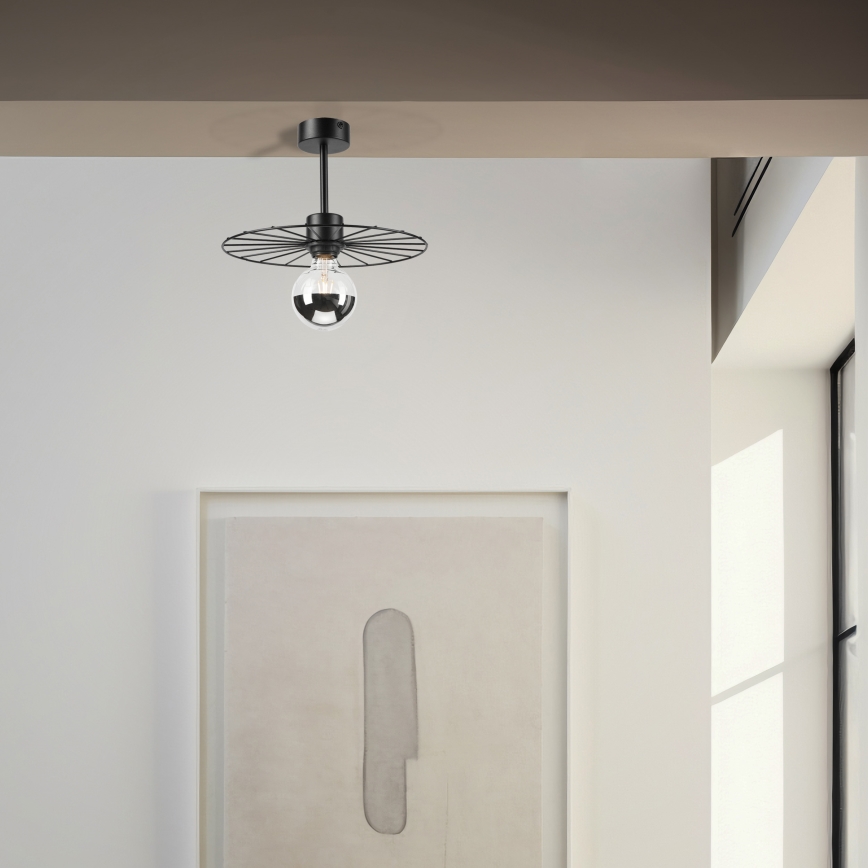 Viseći luster MONTANA 1xE27/15W/230V pr. 30 cm crna