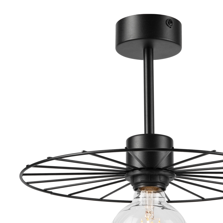 Viseći luster MONTANA 1xE27/15W/230V pr. 30 cm crna