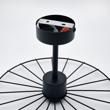 Viseći luster MONTANA 1xE27/15W/230V pr. 30 cm crna