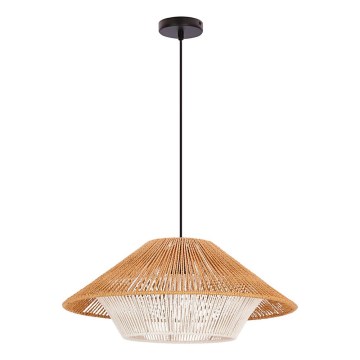 Viseći luster na kabelu AFRICA 1xE27/40W/230V, promjer 50 cm, smeđa/krem
