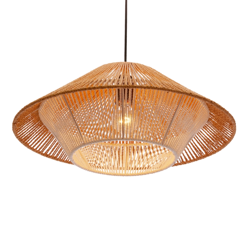 Viseći luster na kabelu AFRICA 1xE27/40W/230V, promjer 50 cm, smeđa/krem