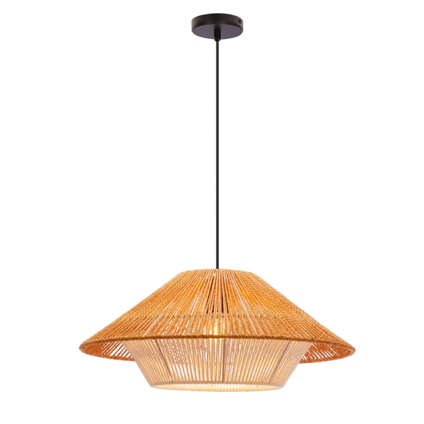 Viseći luster na kabelu AFRICA 1xE27/40W/230V, promjer 50 cm, smeđa/krem