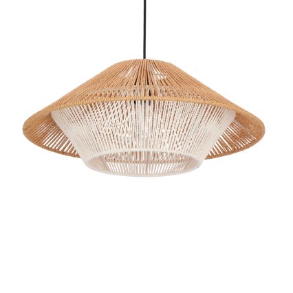 Viseći luster na kabelu AFRICA 1xE27/40W/230V, promjer 50 cm, smeđa/krem
