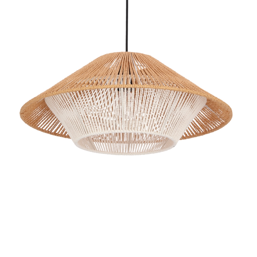 Viseći luster na kabelu AFRICA 1xE27/40W/230V, promjer 50 cm, smeđa/krem