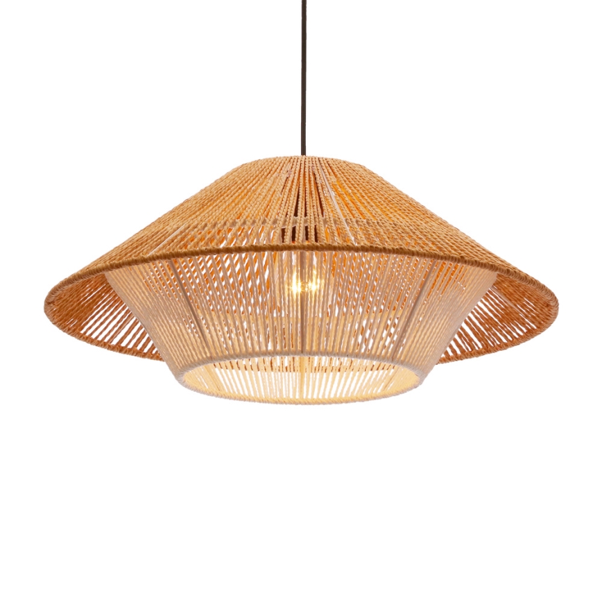 Viseći luster na kabelu AFRICA 1xE27/40W/230V, promjer 50 cm, smeđa/krem