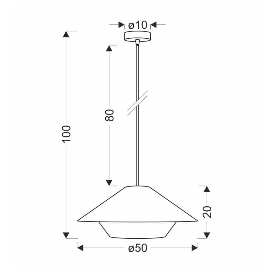 Viseći luster na kabelu AFRICA 1xE27/40W/230V, promjer 50 cm, smeđa/krem