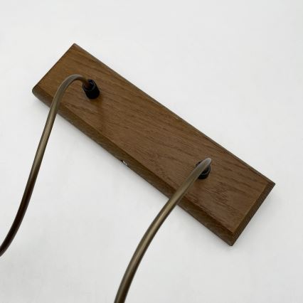 Viseći luster na kabelu AIDA, 2xE27/15W/230V, Ø 35 cm, hrast/rafija