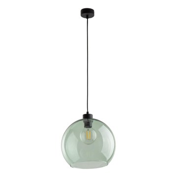 Viseći luster na kabelu CUBUS 1xE27/15W/230V crna/zadimljena zelena