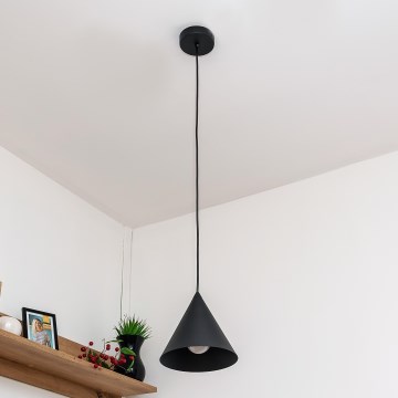 Viseći luster na kabelu ETNA II 1xE27/15W/230V, promjer 18,5 cm, crne boje