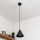 Viseći luster na kabelu ETNA II 1xE27/15W/230V, promjer 18,5 cm, crne boje