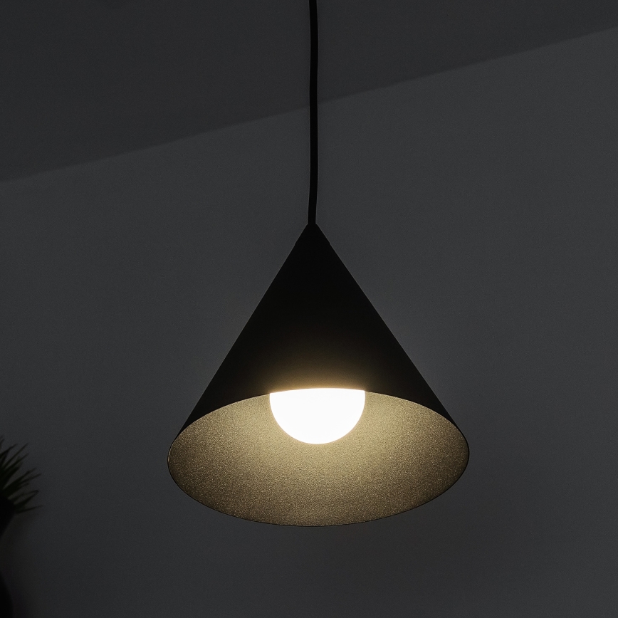 Viseći luster na kabelu ETNA II 1xE27/15W/230V, promjer 18,5 cm, crne boje