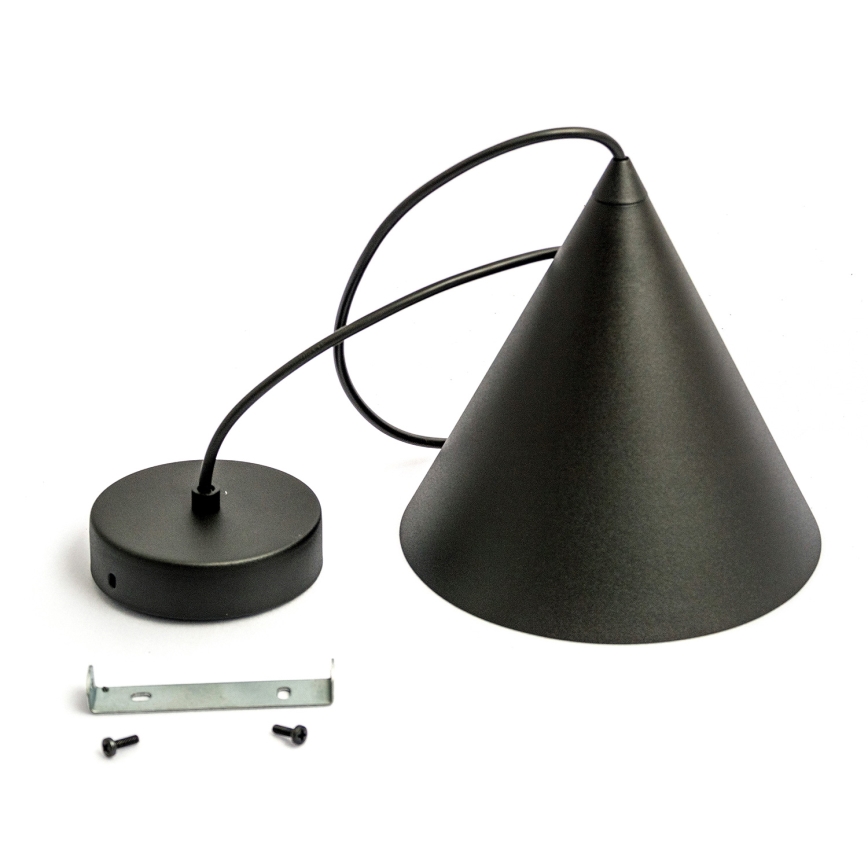 Viseći luster na kabelu ETNA II 1xE27/15W/230V, promjer 18,5 cm, crne boje