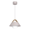 Viseći luster na kabelu FUNDA 1xE27/15W/230V krem boje