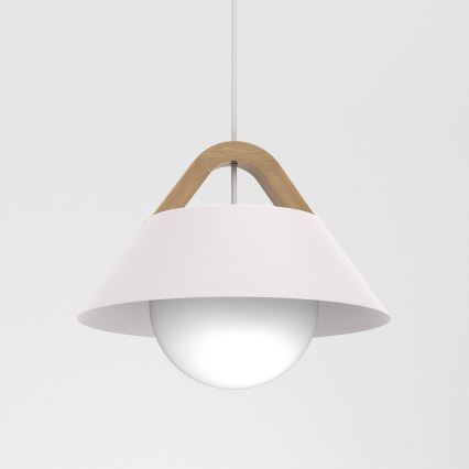 Viseći luster na kabelu FUNDA 1xE27/15W/230V krem boje