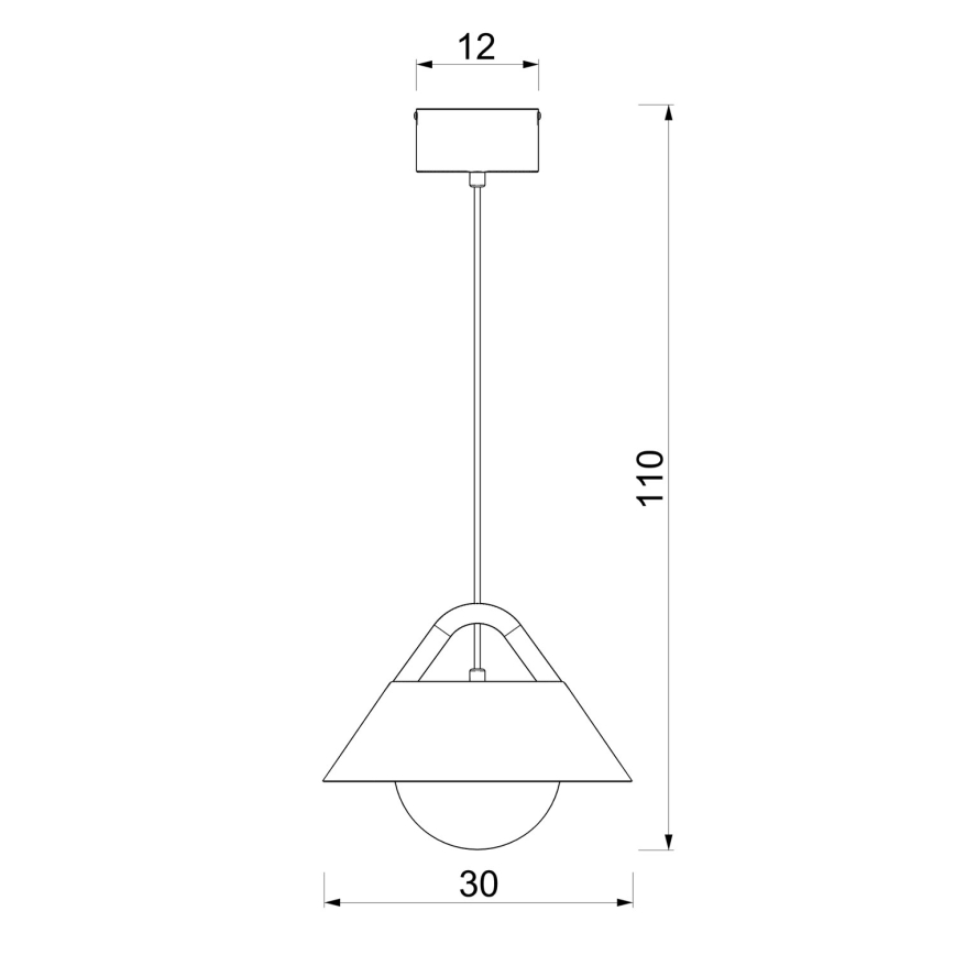 Viseći luster na kabelu FUNDA 1xE27/15W/230V krem boje