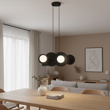 Viseći luster na kabelu MODEL 4xG9/8W/230V, crni