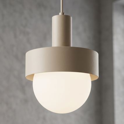 Viseći luster na kablu CANAN 1xE27/15W/230V, promjer 20 cm, bež