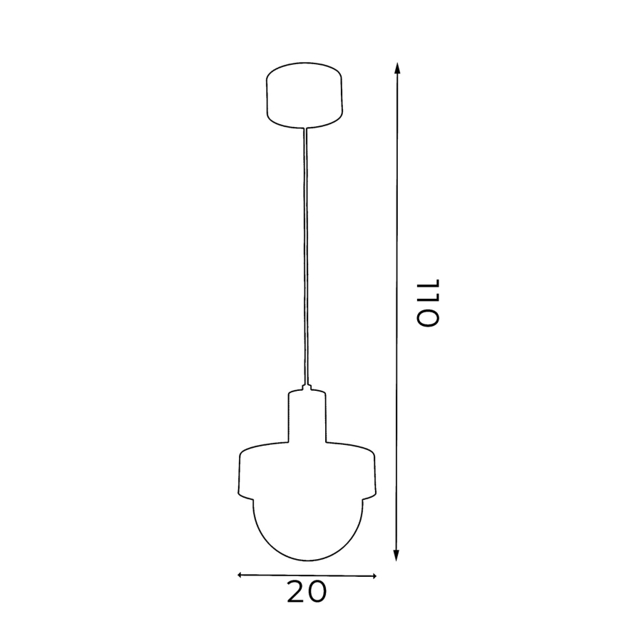 Viseći luster na kablu CANAN 1xE27/15W/230V, promjer 20 cm, bež