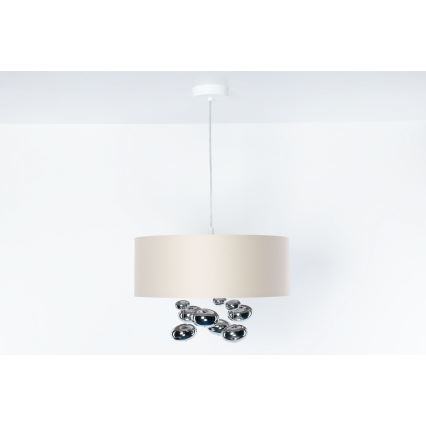 Viseći luster na lanku BUBBLE 1xE27/60W/230V pr. 40 cm bež