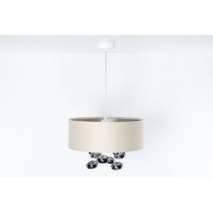 Viseći luster na lanku BUBBLE 1xE27/60W/230V pr. 40 cm bež