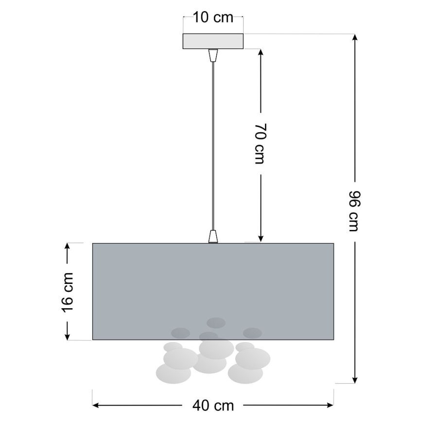 Viseći luster na lanku BUBBLE 1xE27/60W/230V pr. 40 cm bež