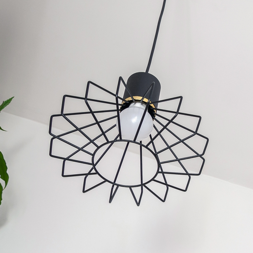 Viseći luster na lanku SOLANO 3xE27/15W/230V crno/zlatni