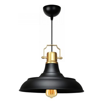 Viseći luster na sajli AYD 1xE27/40W/230V crna/zlatna