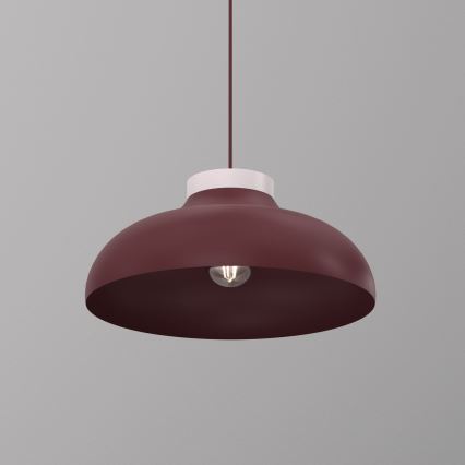 Viseći luster na sajli BASCA 1xE27/15W/230V bordo/krem