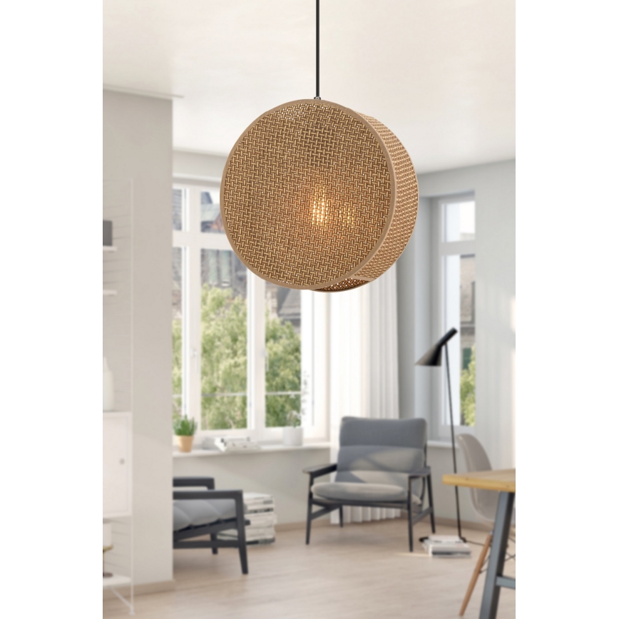 Viseći luster na sajli BIG DRUM 1xE27/60W/230V smeđa