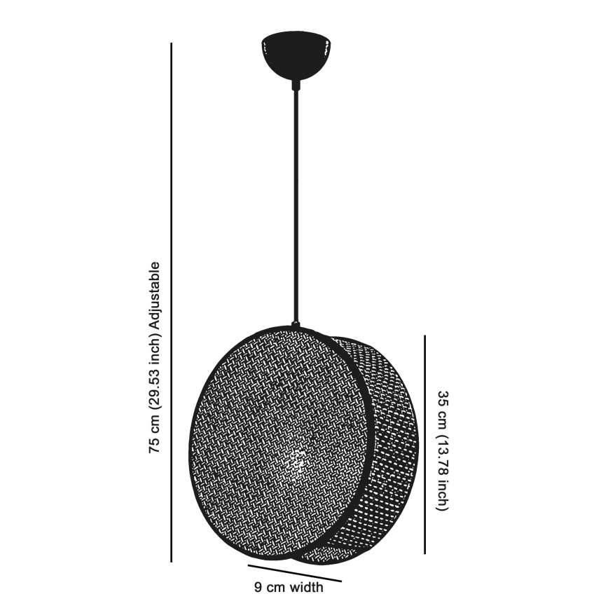 Viseći luster na sajli BIG DRUM 1xE27/60W/230V smeđa