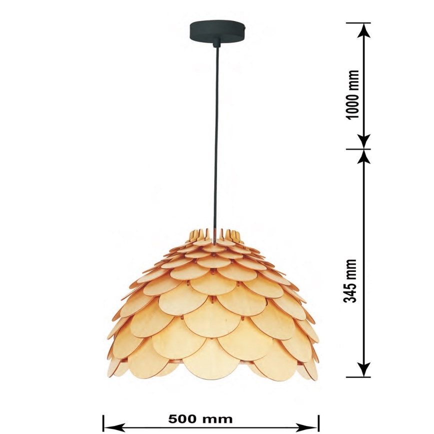 Viseći luster na sajli BURGO 1xE27/60W/230V, promjer 50 cm