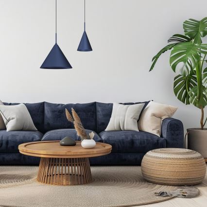 Viseći luster na sajli CAPITAL 1xGX53/15W/230V Ø 32 cm plava