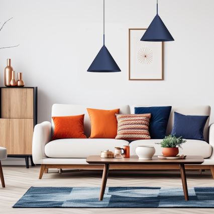 Viseći luster na sajli CAPITAL 1xGX53/15W/230V Ø 32 cm plava