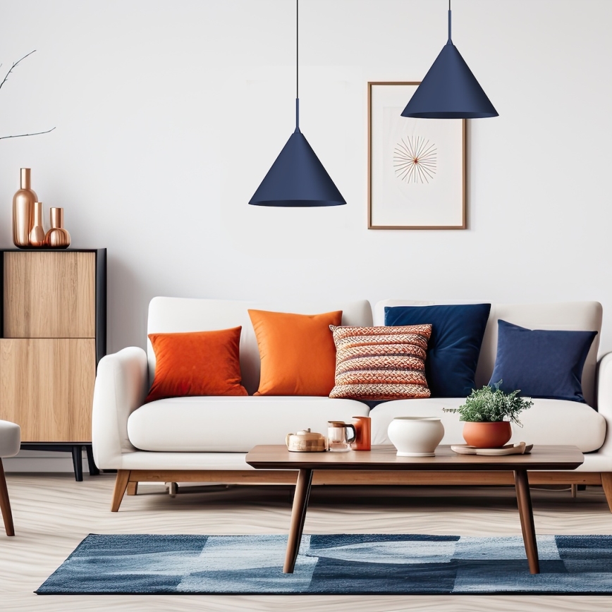 Viseći luster na sajli CAPITAL 1xGX53/15W/230V Ø 32 cm plava