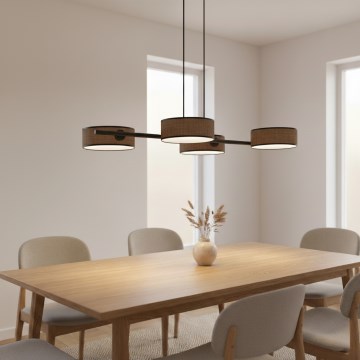 Viseći luster na sajli DRUMZ 4xE14/10W/230V smeđa