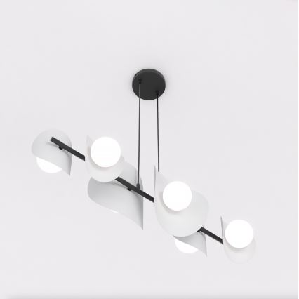 Viseći luster na sajli ELEMENTI 6xG9/8W/230V siva