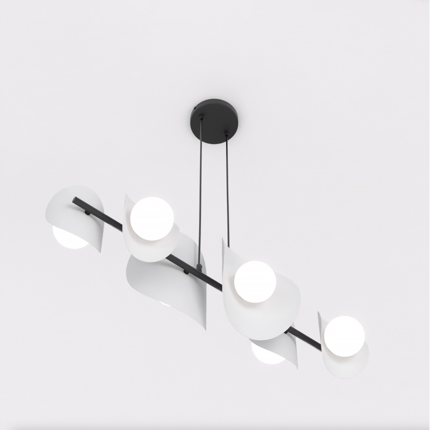 Viseći luster na sajli ELEMENTI 6xG9/8W/230V siva